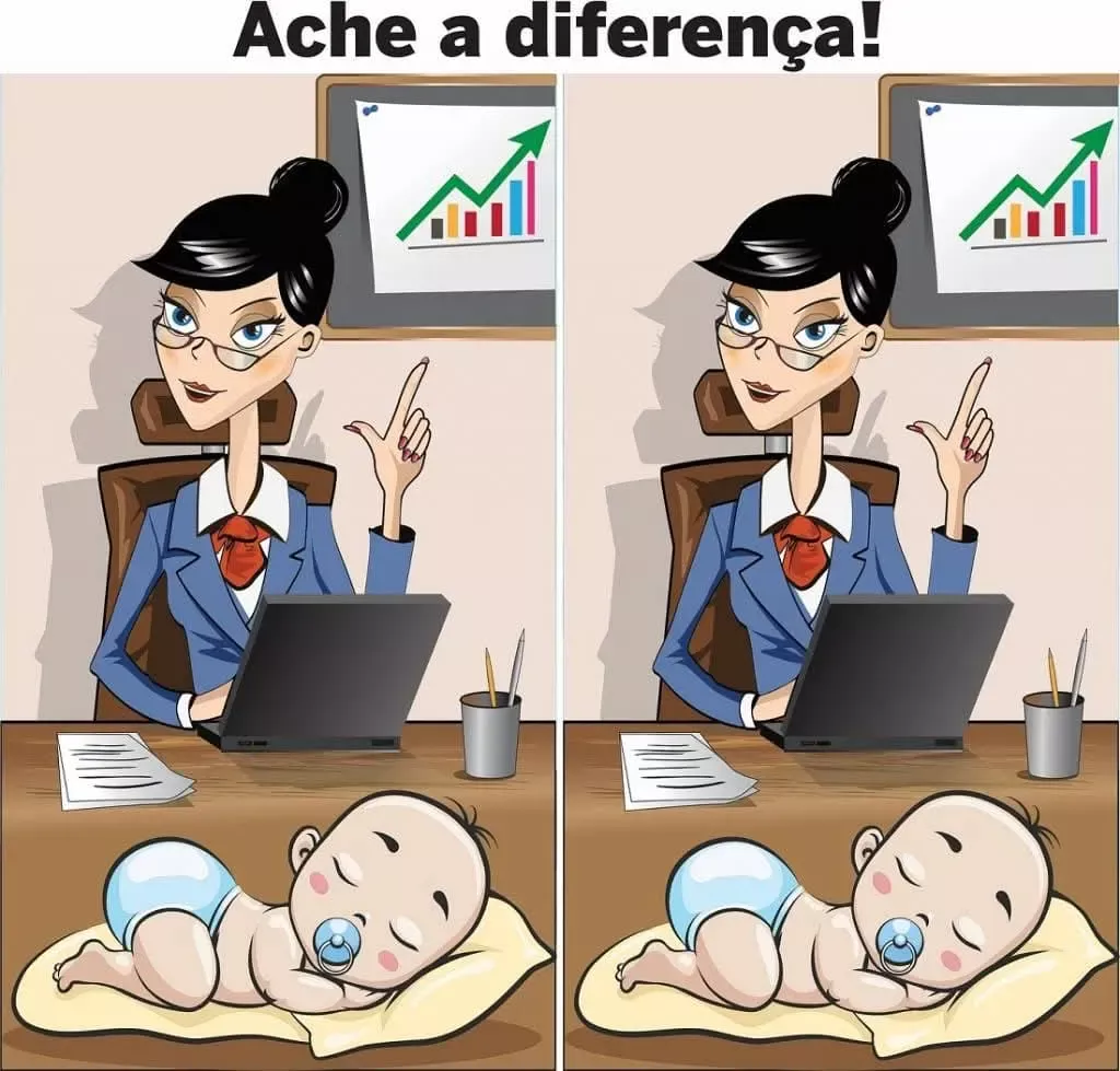 Desafio Visual Ache a Diferença: A Mãe Trabalhadora