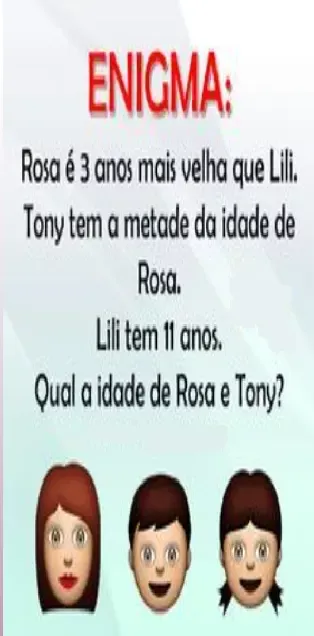 Enigma das Idades: Quantos anos tem cada um?