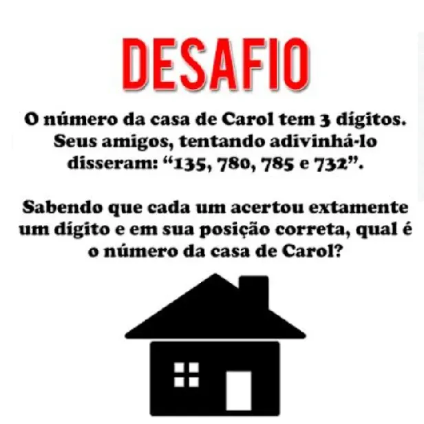 Enigma dos Números: Qual é o número da casa de Carol?