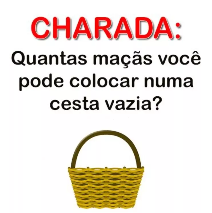 Enigma: Quantas maçãs você pode colocar em uma cesta vazia?