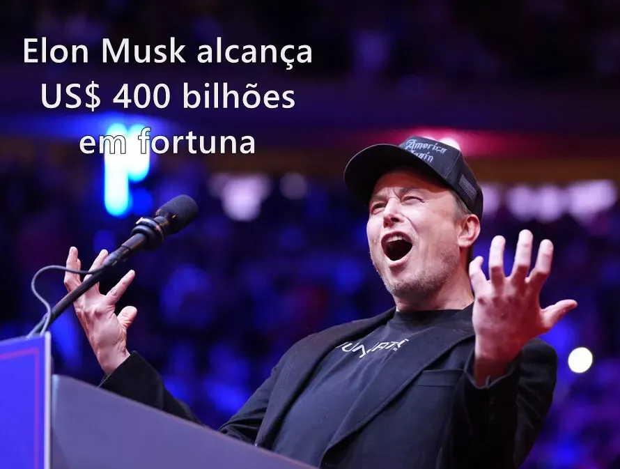 Elon Musk é a primeira pessoa do mundo a atingir um patrimônio líquido de US$ 400 bilhões