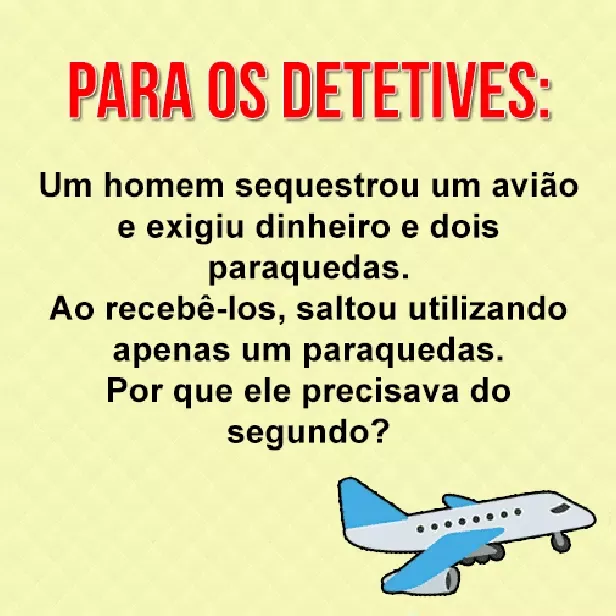 Enigma do Paraquedas: Qual a Verdadeira Motivo para o Segundo?