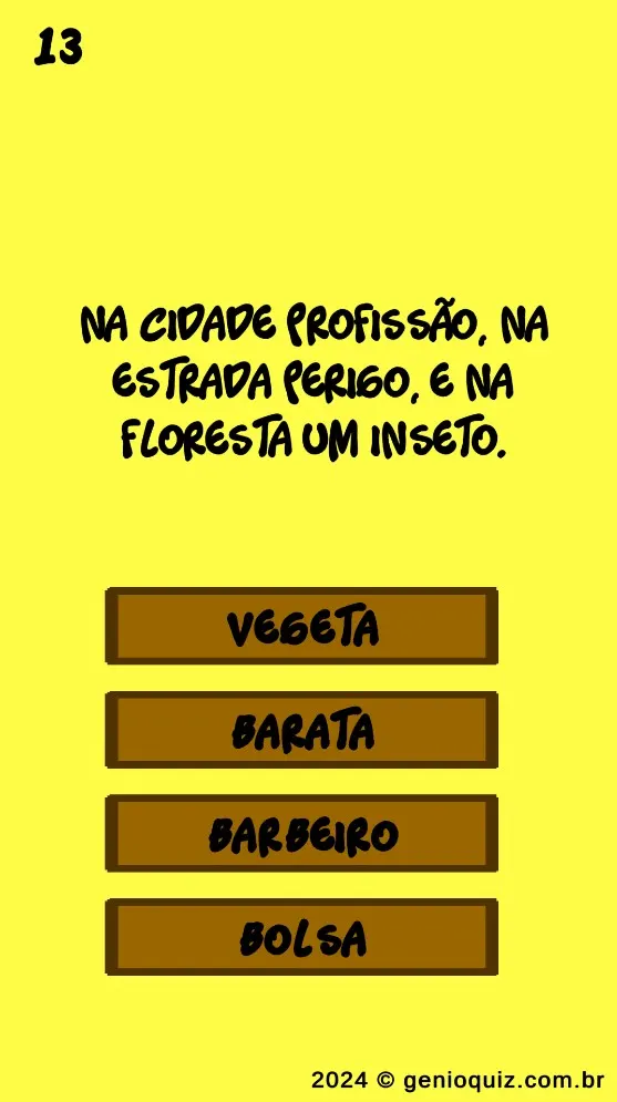 Genial Quiz Charadas - Profissão e Perigo