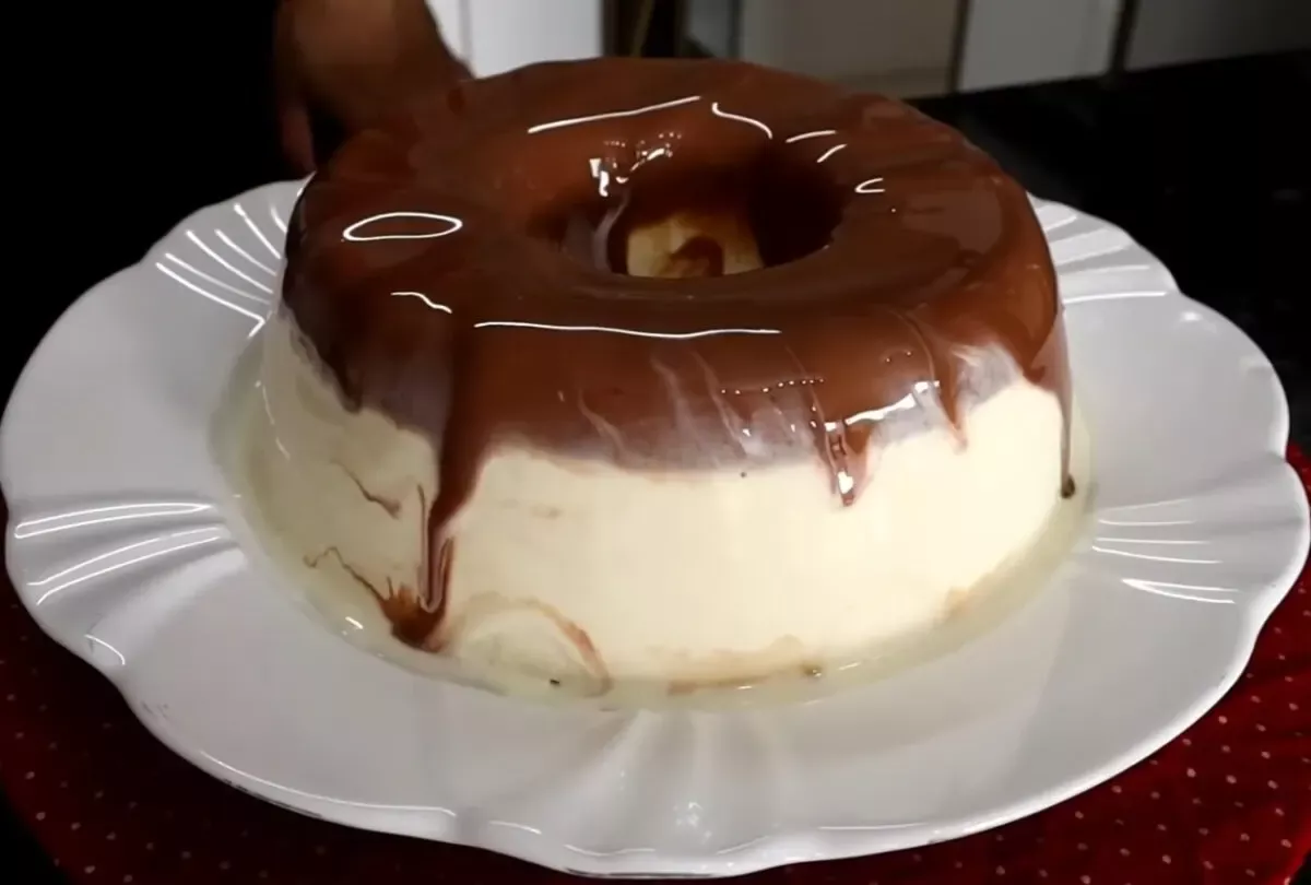 Pudim Sorvete de Leite Ninho com Ganache