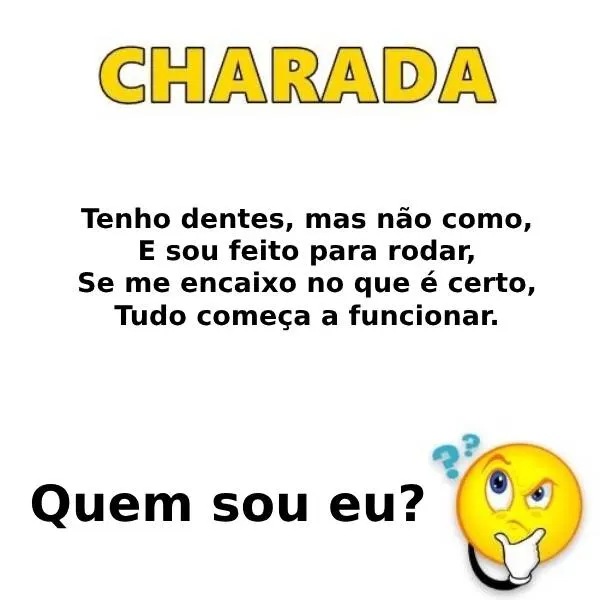 Charada: Encaixo no que é certo